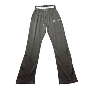 BoohooMAN Sweatpants Men M Black Excellent‎ LMTD Edition Pintuck Graphic